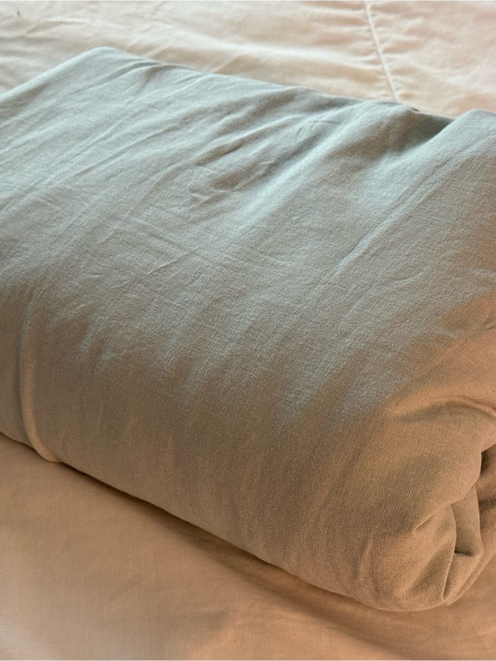 Rest & Renew Linen Cotton King Duvet Cover Sage Green - Soft, Breathable Bedding